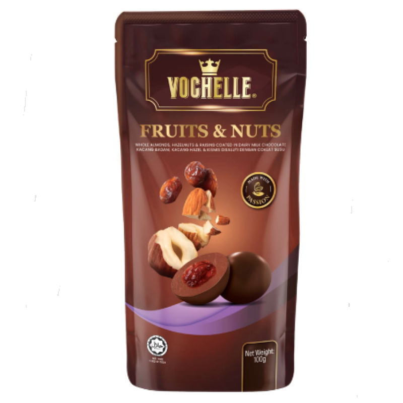 VOCHELLE Dairy Milk Chocolate Fruits & Nuts 100g