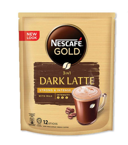 NESCAFE GOLD Dark Latte 12 Sticks, 34g