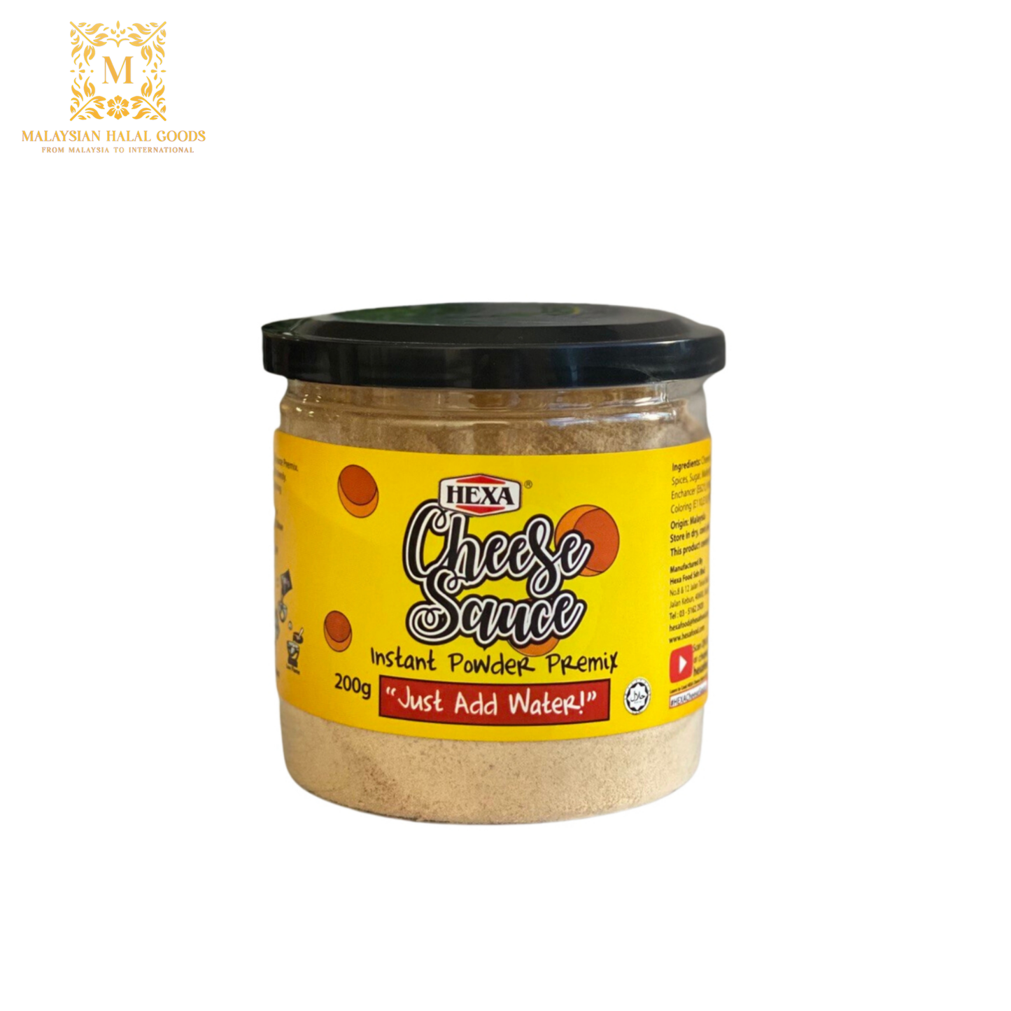 HEXA Cheese Sauce Powder Premix 200g Bottle