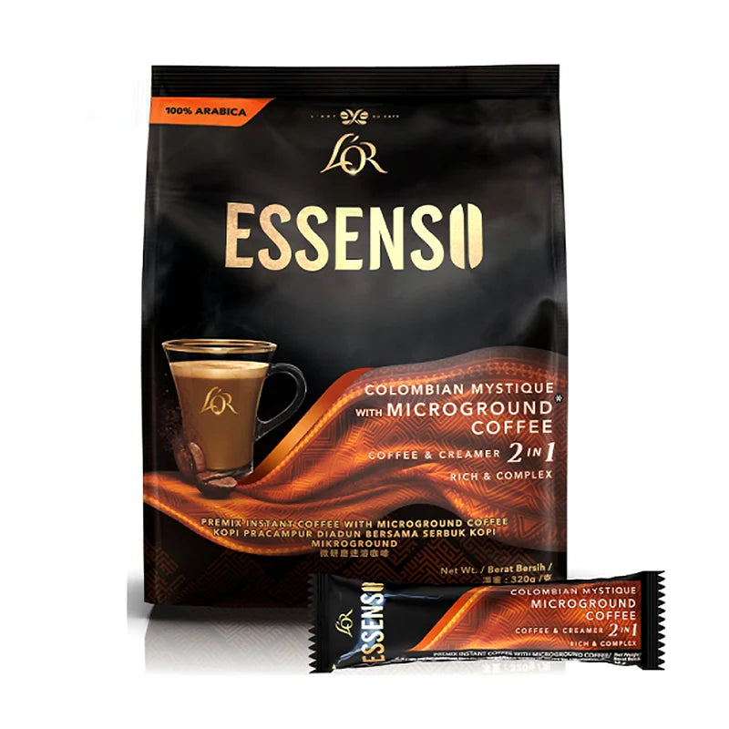 L'OR ESSENSO Colombian Mystique with Microground Instant 2in1 Coffee (16g x 20's)