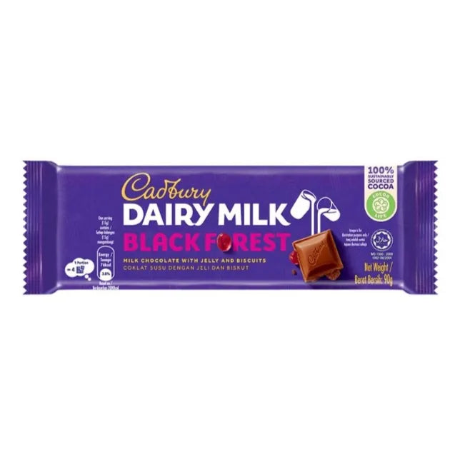 CADBURY Dairy Milk Chocolate Black Forest 90g