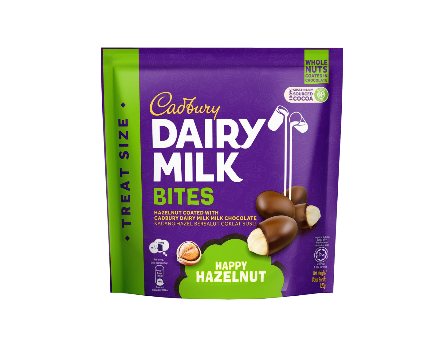 CADBURY Dairy Milk Bites Happy Hazelnut 120g