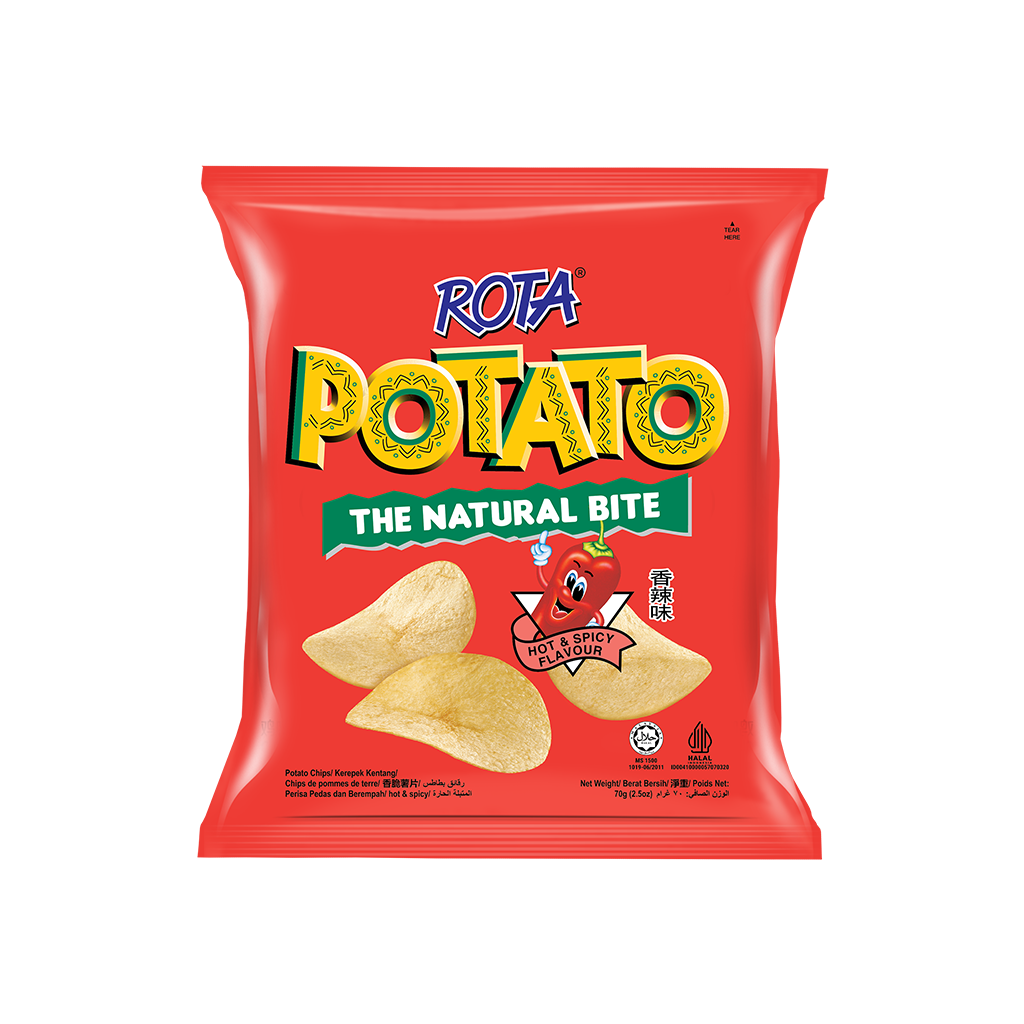 ORIENTAL Rota Potato Chips Hot & Spicy 70g