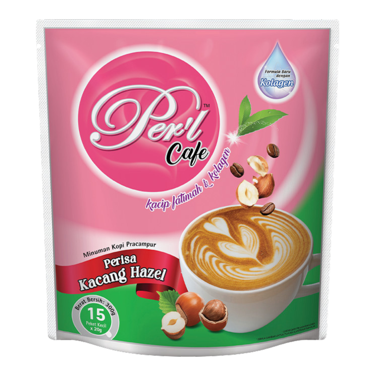 PER'L Kacip Fatimah & Collagen Cafe - Hazelnut (20g x 15 Sachets)