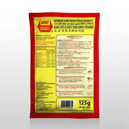 BABA'S Hot & Spicy Fish Curry Powder 125g