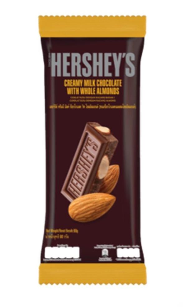 HERSHEY'S Creamy Milk Chocolate with Whole Almonds Bar 90g