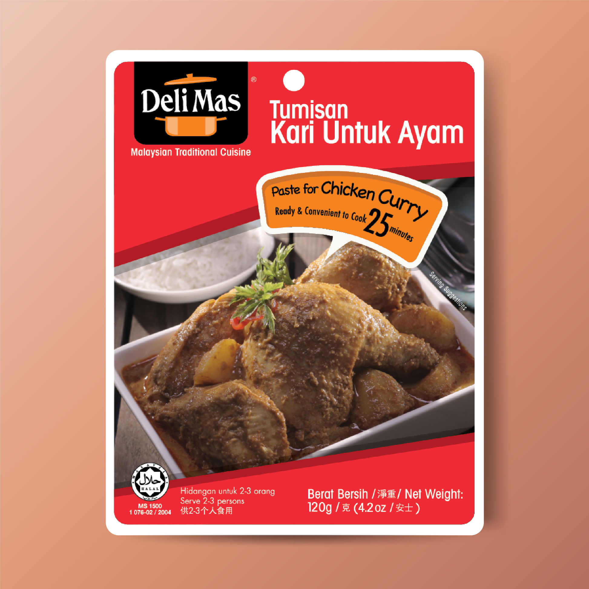 DeliMas Tumisan Kari Untuk Ayam 120g