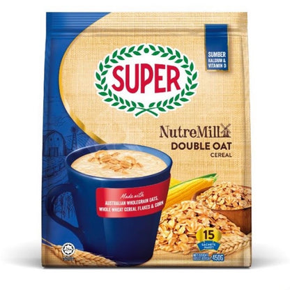 SUPER NUTREMILL Double Oat Cereal 450g (15 Sachets)