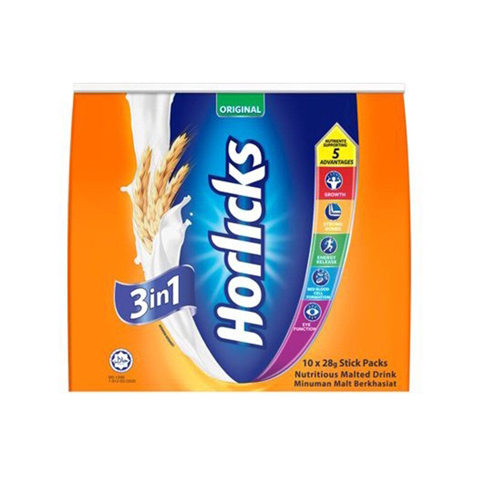 HORLICKS 3in1 Original Powder 280g (28g x 10s)