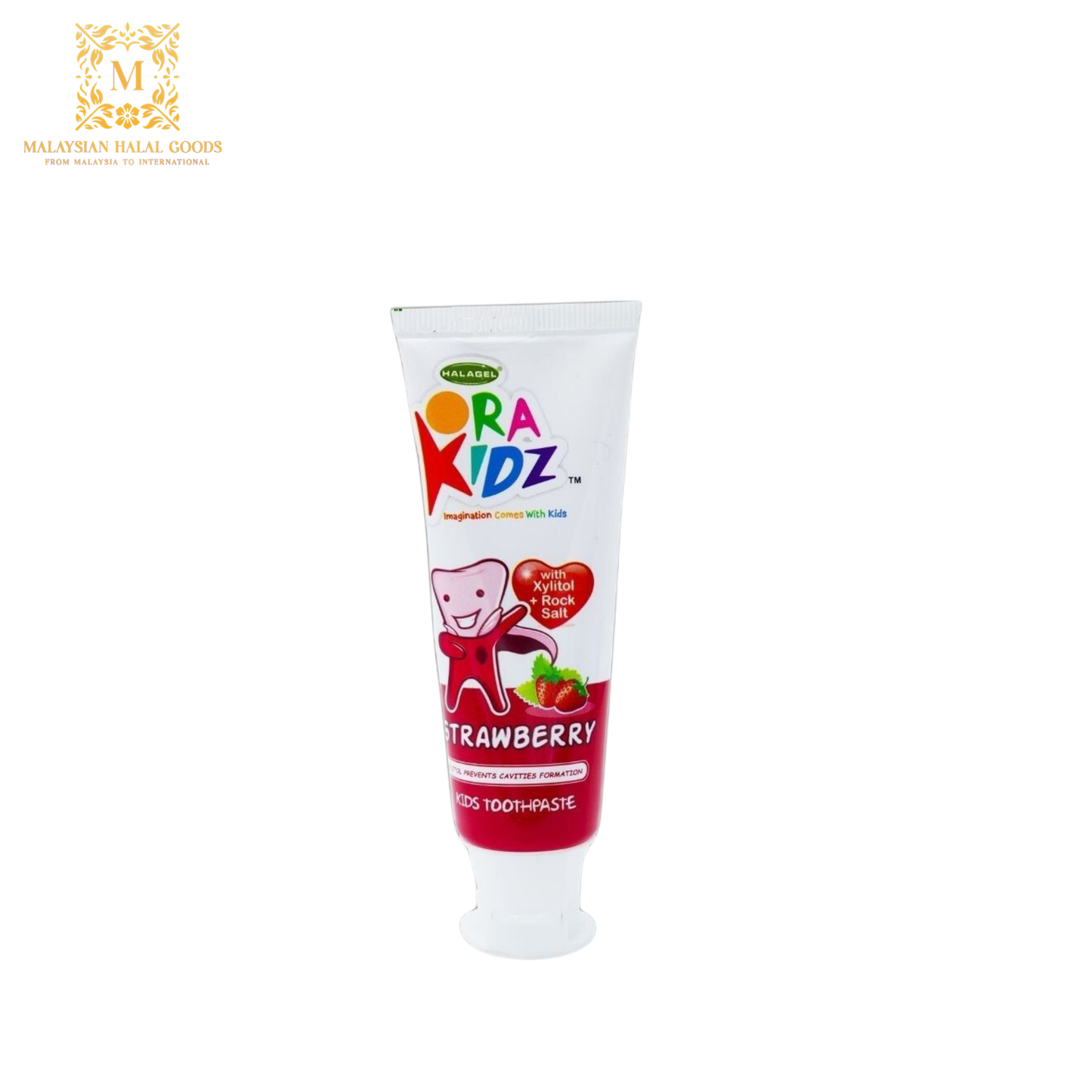 Halagel Orakidz Children Toothpaste with Xylitol & Rocksalt Strawberry 50gm