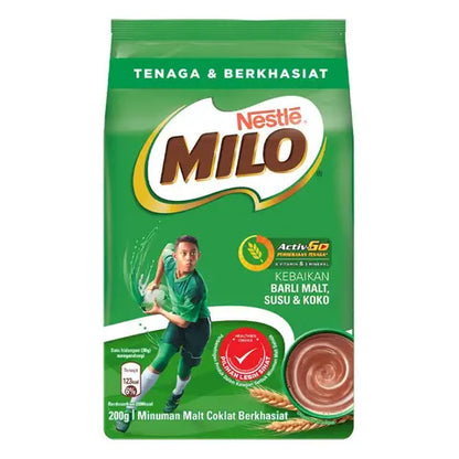 NESTLE MILO Active-Go Chocolate Malt Powder Soft Pack 200g