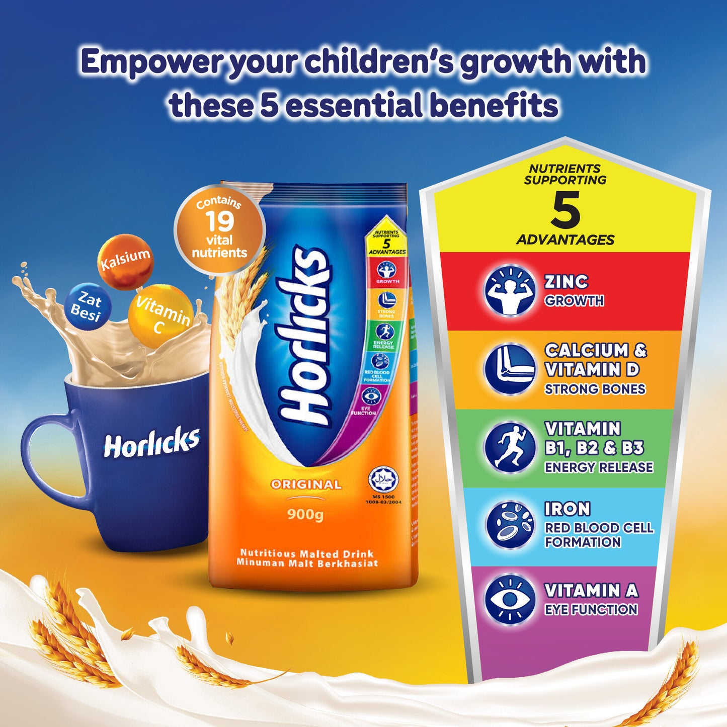 Horlicks Original Nutritious Malted Drink 900g