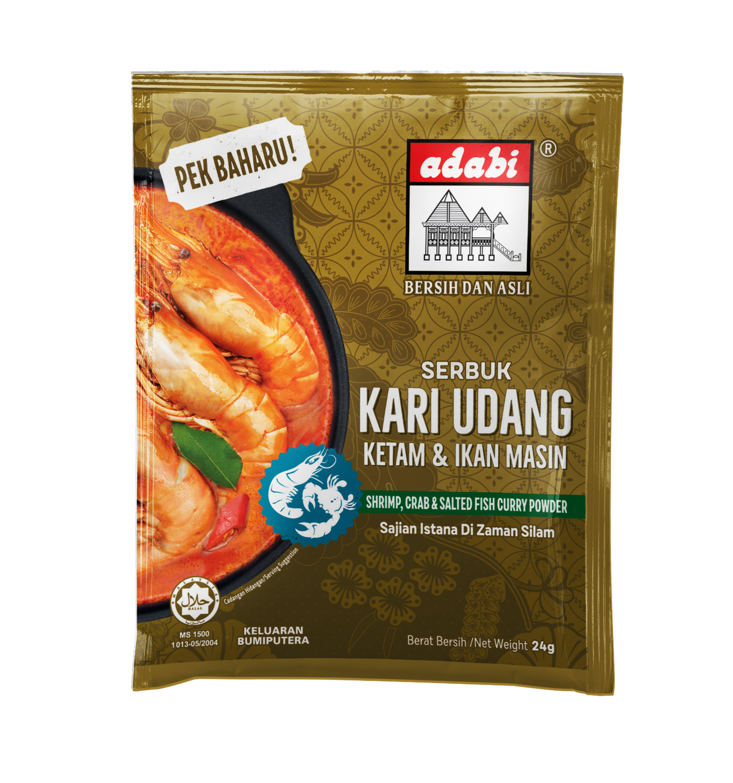 ADABI Serbuk Kari Udang, Ketam, & Ikan Masin 24g