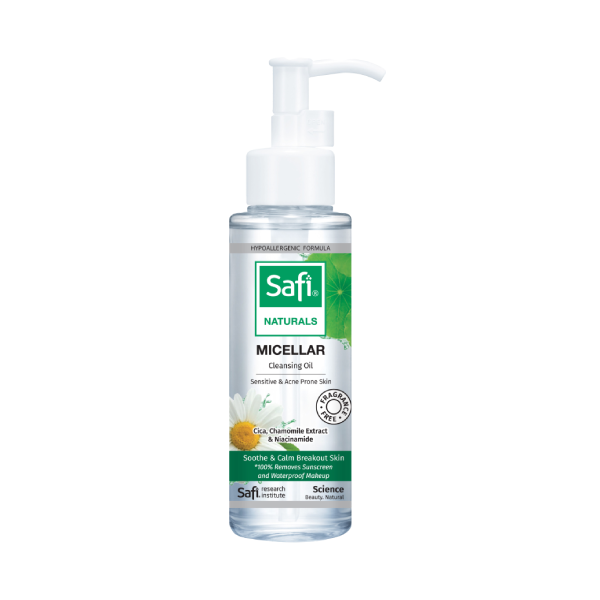 SAFI Naturals Micellar Cleansing Oil Cica & Chamomile 95ml | Makeup Remover | Niacinamide