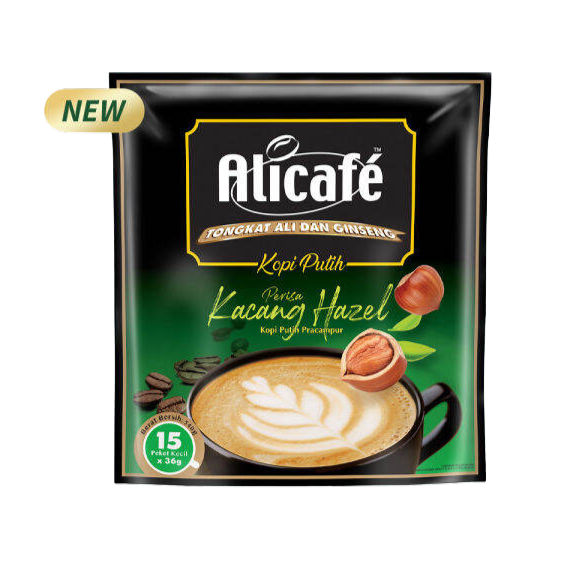 ALICAFE Tongkat Ali & Ginseng White Coffee Hazelnut (36g x 15 Sachets)