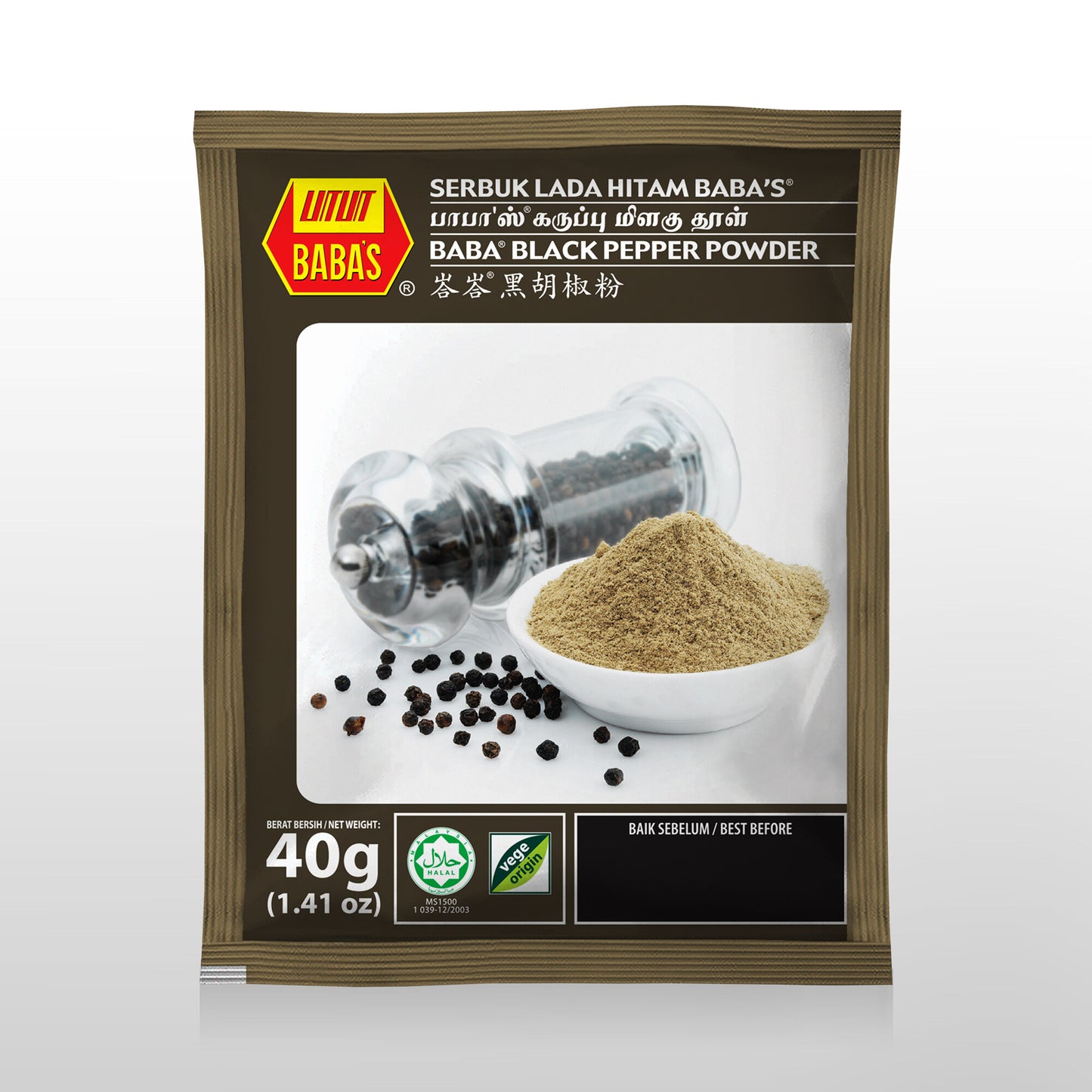 BABA'S BLACK PEPPER POWDER 40g