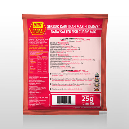 BABA'S SALTED FISH CURRY MIX 25g