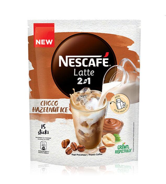 NESCAFE Latte 2in1 Choco Hazelnut 15 Stickpack 11g