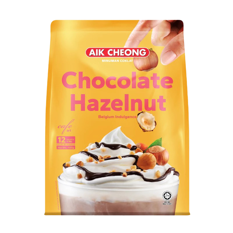 AIK CHEONG Cafe Art 4in1 Chocolate Hazelnut 456g (38g x 12's)