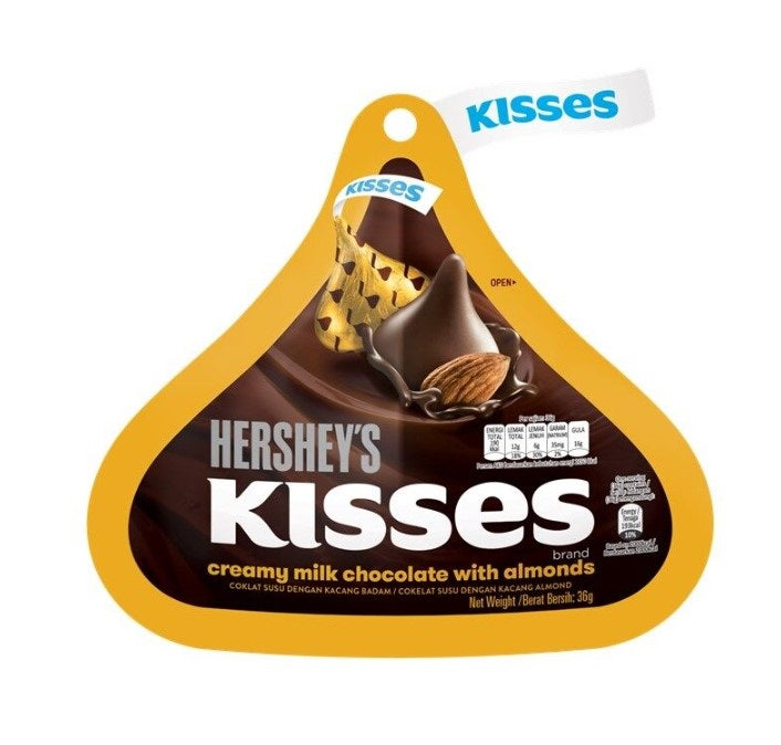 HERSHEY'S KISSES Creamy Milk Chocolate with Almonds 36g