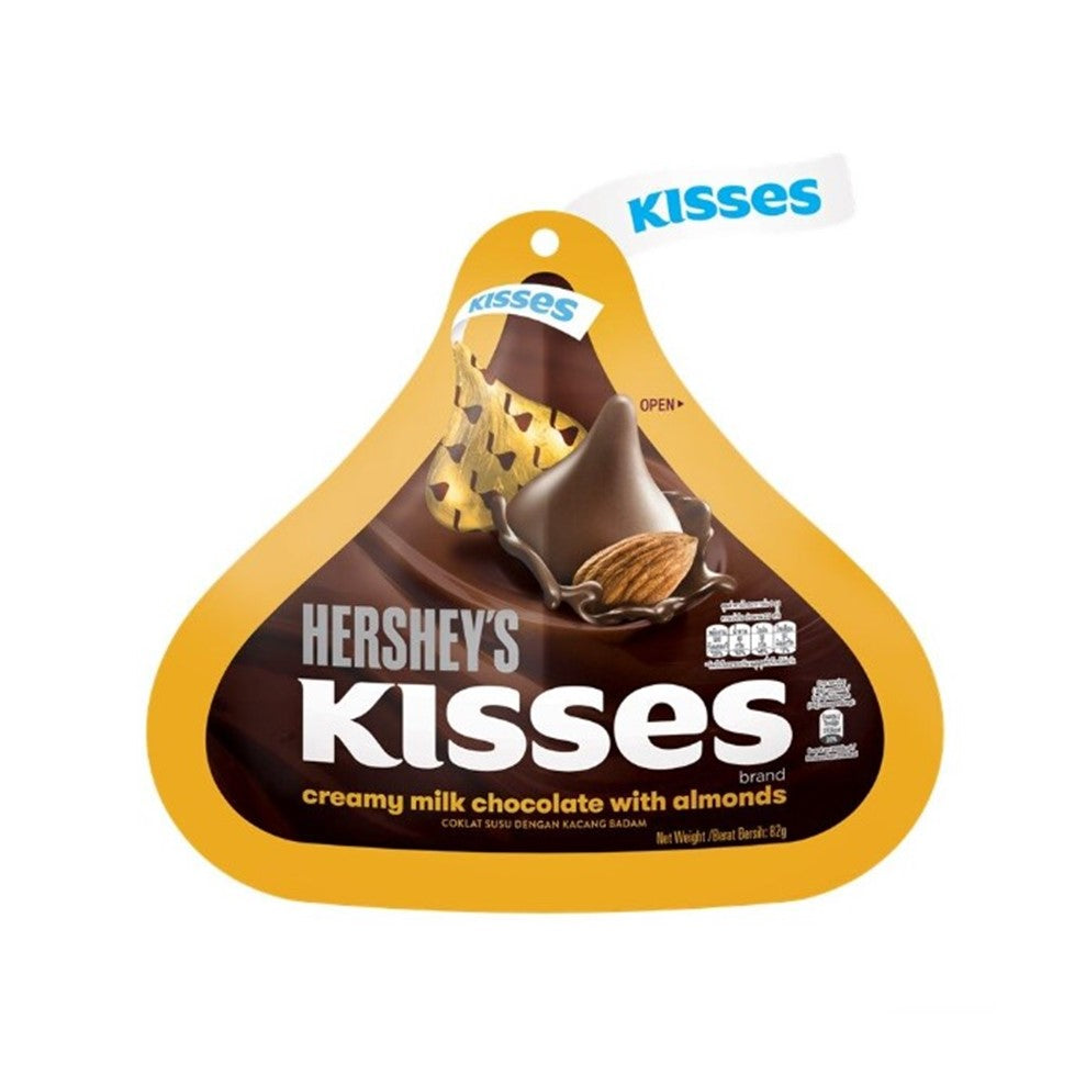 HERSHEY'S KISSES Creamy Milk Chocolate with Almonds 82g