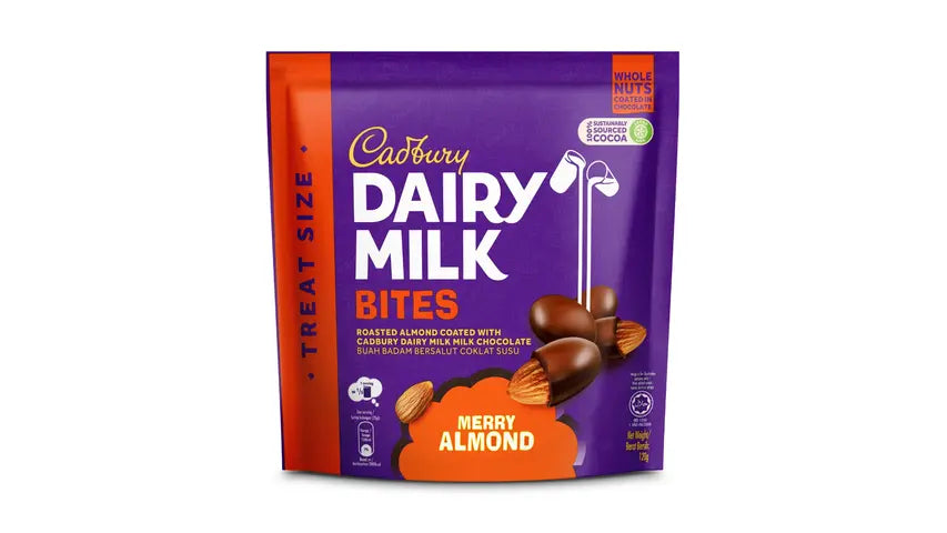 CADBURY Dairy Milk Bites Merry Almond 120g