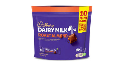 CADBURY Dairy Milk Mini Bars with Roasted Almond 150g (10's x 15g)