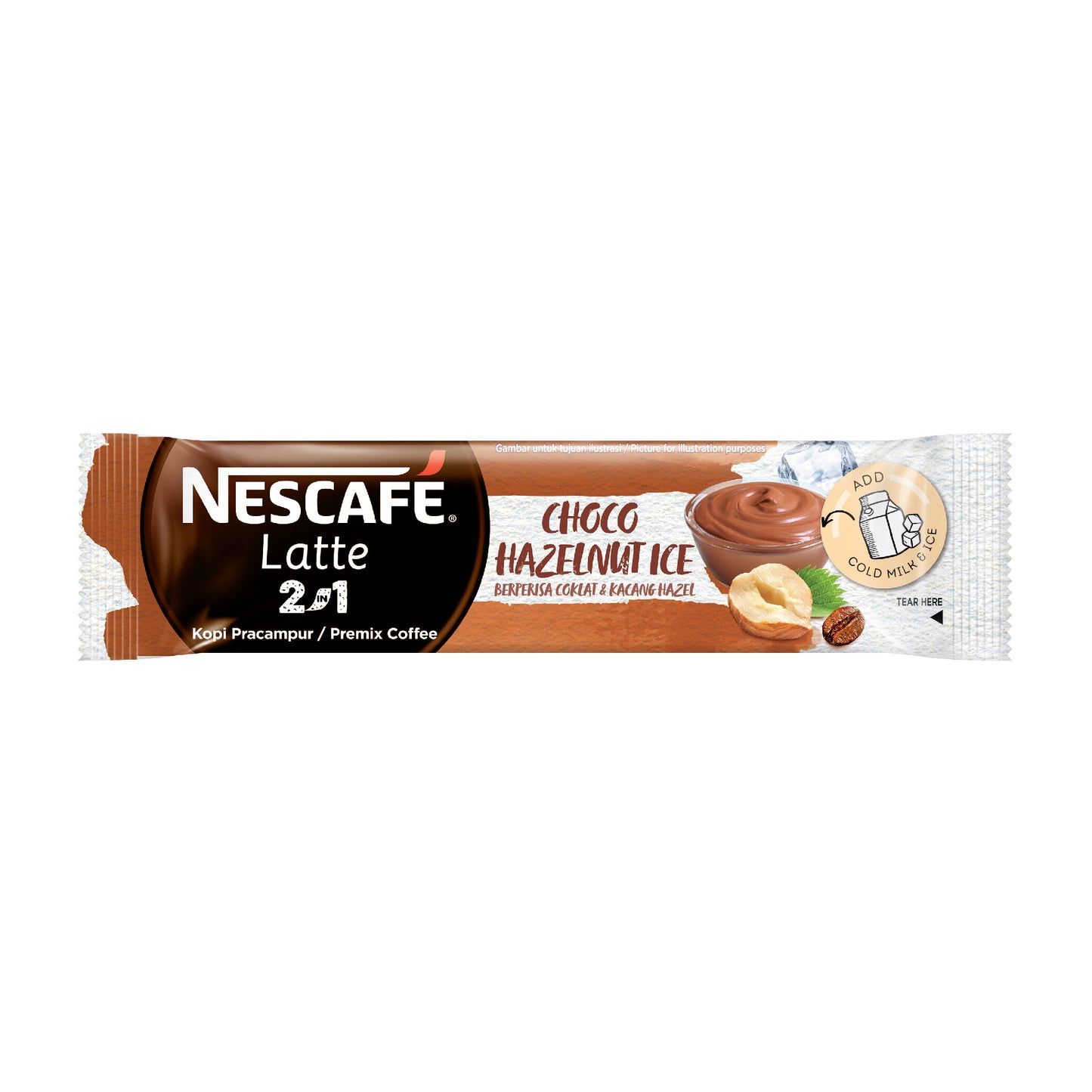 NESCAFE Latte 2in1 Choco Hazelnut 15 Stickpack 11g