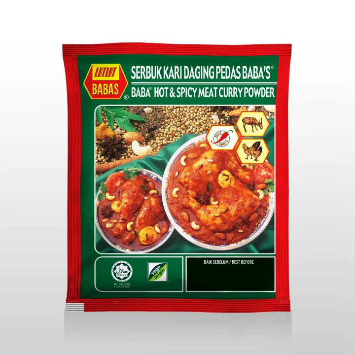 BABA'S Hot & Spicy Meat Curry Powder 25g