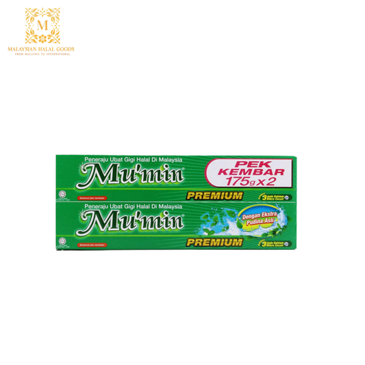 MU'MIN Premium Natural Mint Toothpaste (2 x 175g)