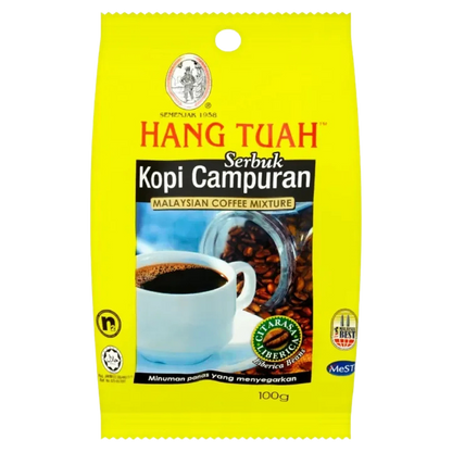 HANG TUAH Malaysian Coffee Mixture Yellow Pack 100g - Liberica Beans