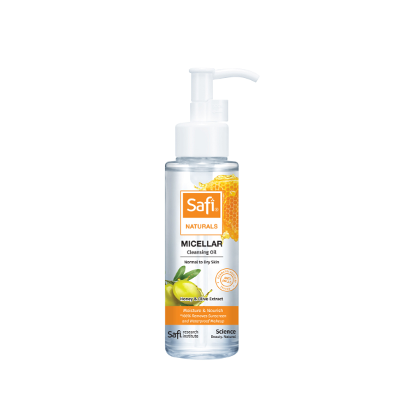 SAFI Naturals Micellar Cleansing Oil Honey & Olive 100ml | Makeup remover | Pore Cleaning & Moisturizing