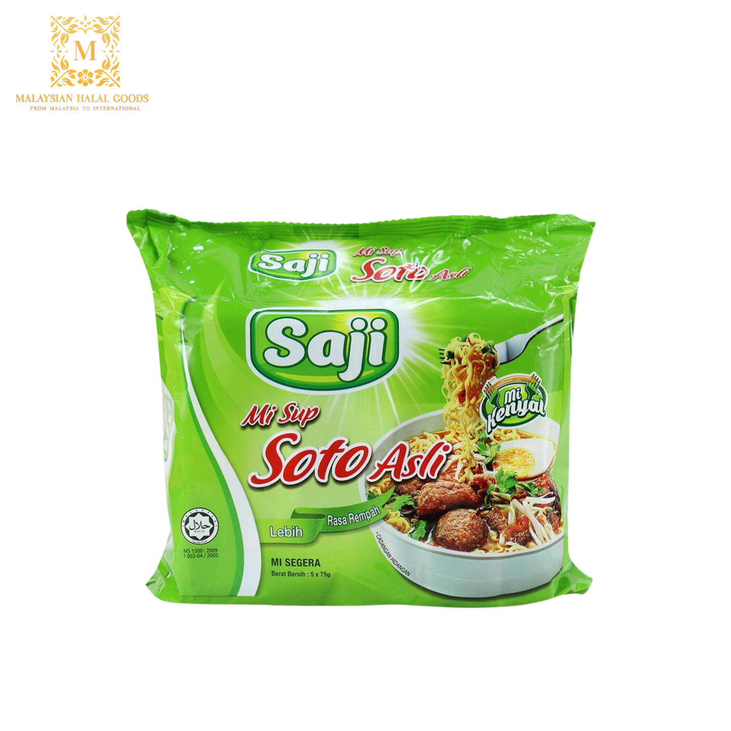 SAJI Instant Noodles Soto Soup Flavour 75g x 5