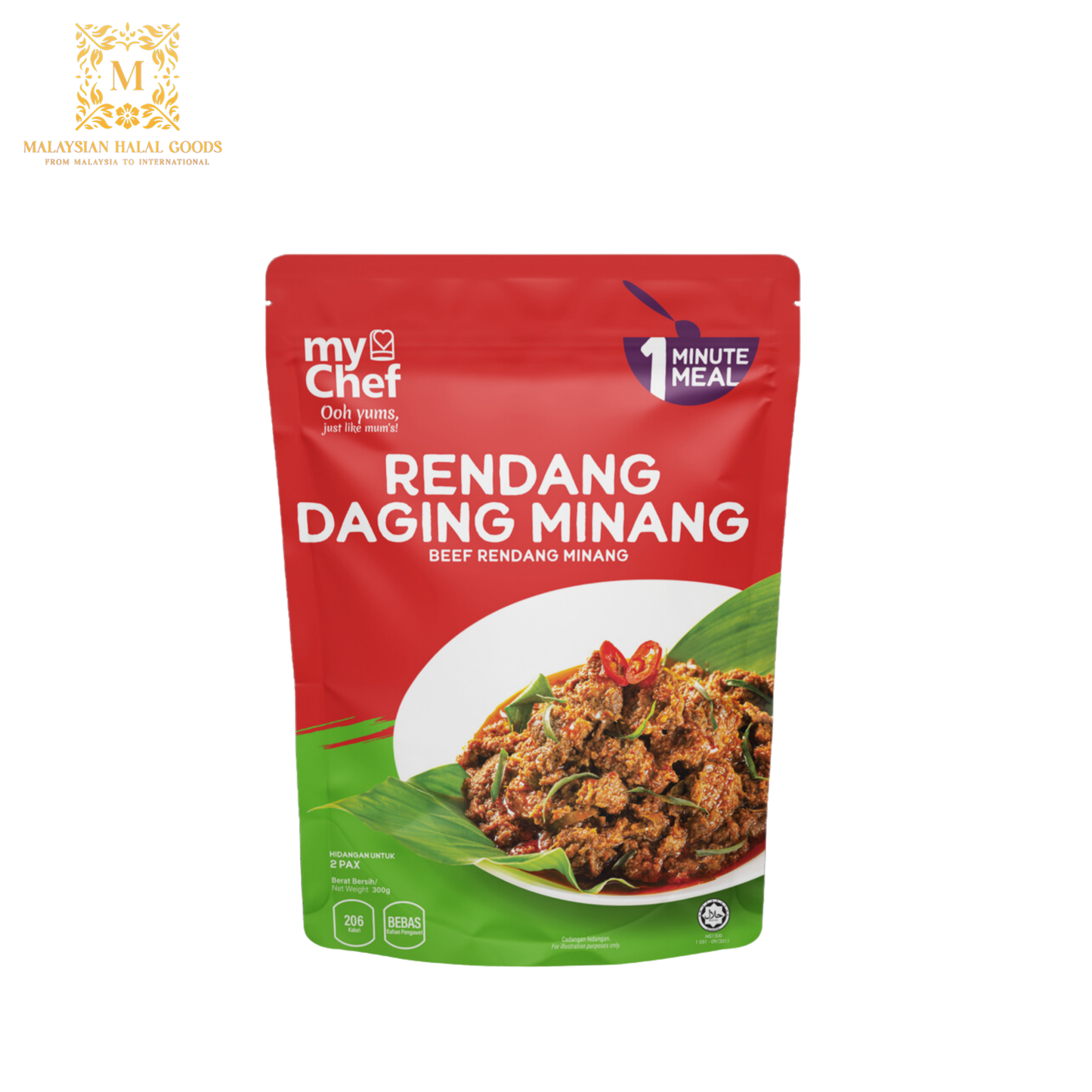 MYCHEF Beef Rendang Minang 300g