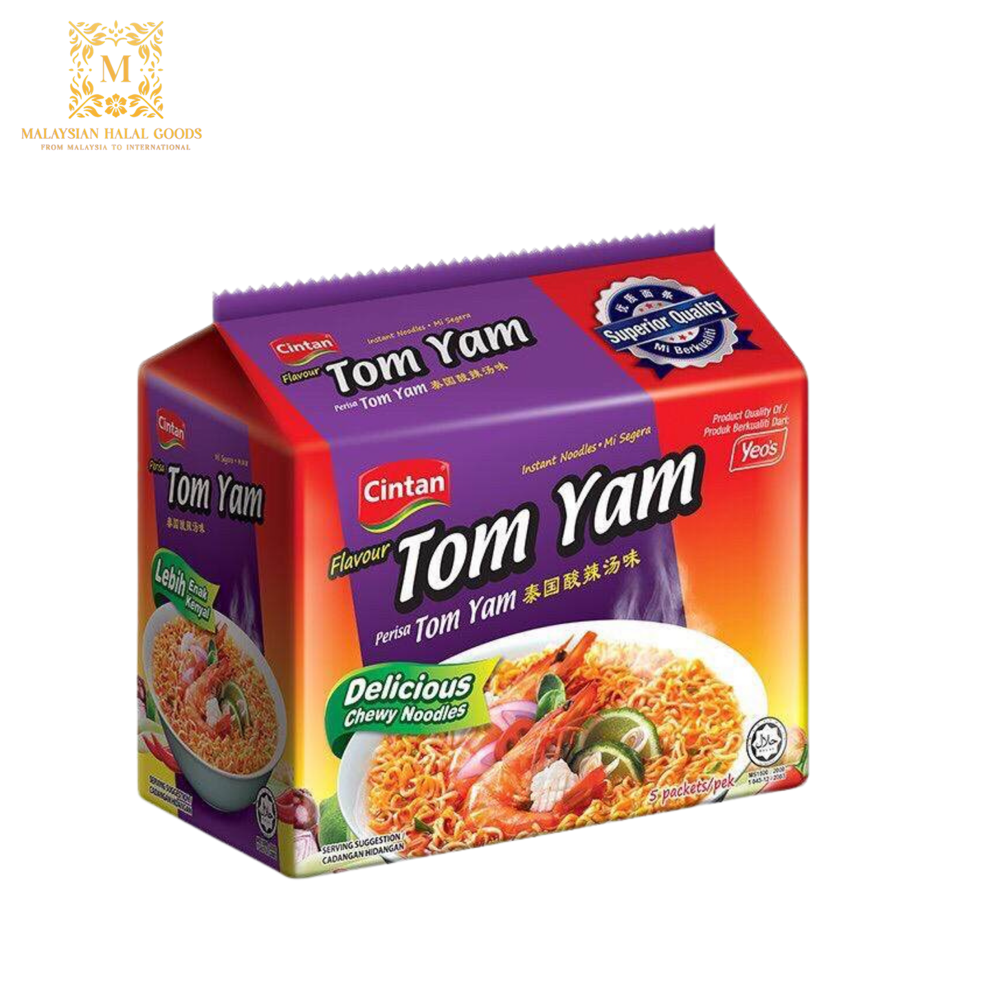 CINTAN Instant Noodles Tom Yam Flavour 76g x 5 packs