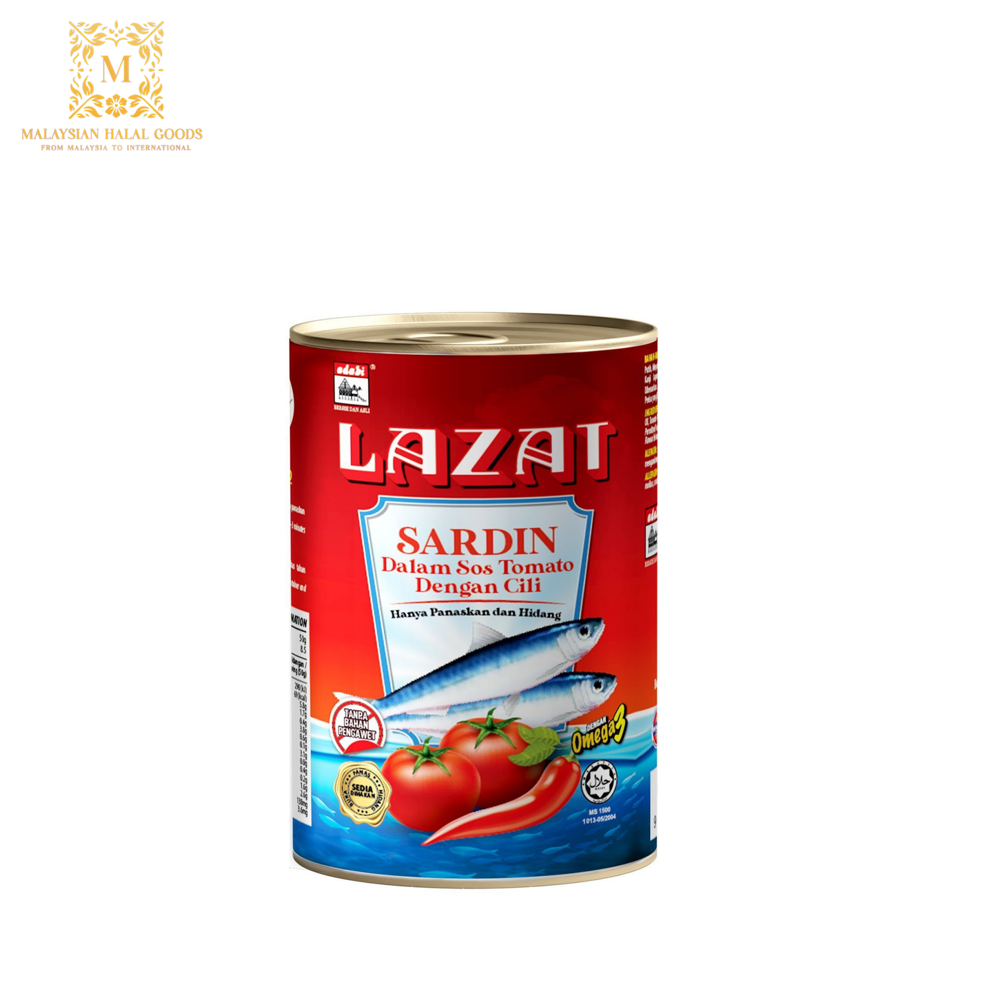 LAZAT Sardines in Tomato Sauce with Chili 425g