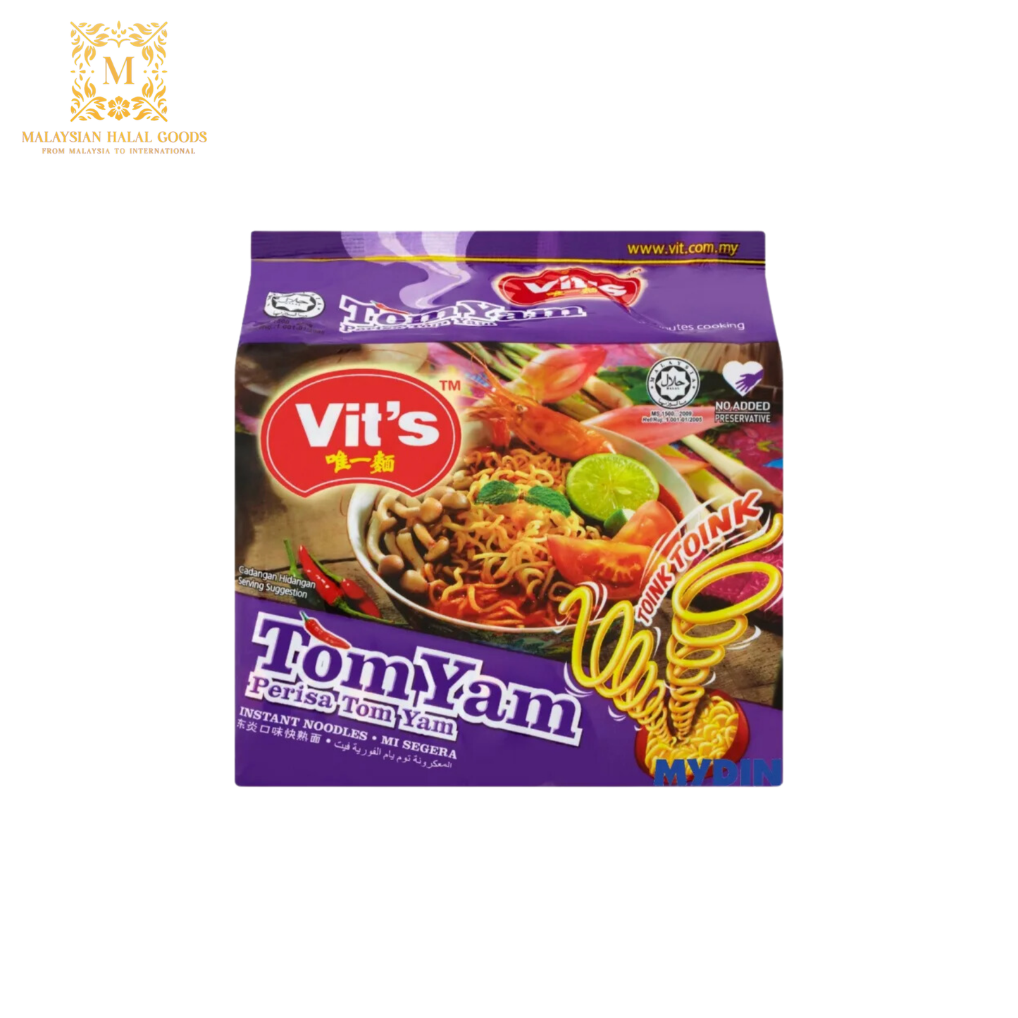 VITS Instant Noodles Tom Yam Flavour (78gm x 5 packets)