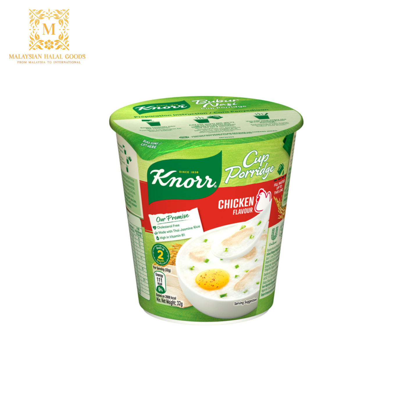 KNORR Instant Porridge Cup Chicken 32g