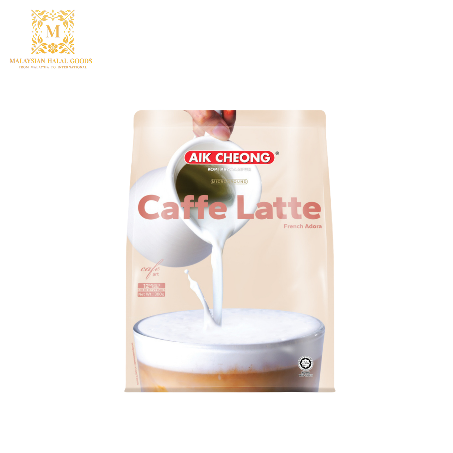 AIK CHEONG Cafe Art 3in1 Caffe Latte 300g (25g x 12's)