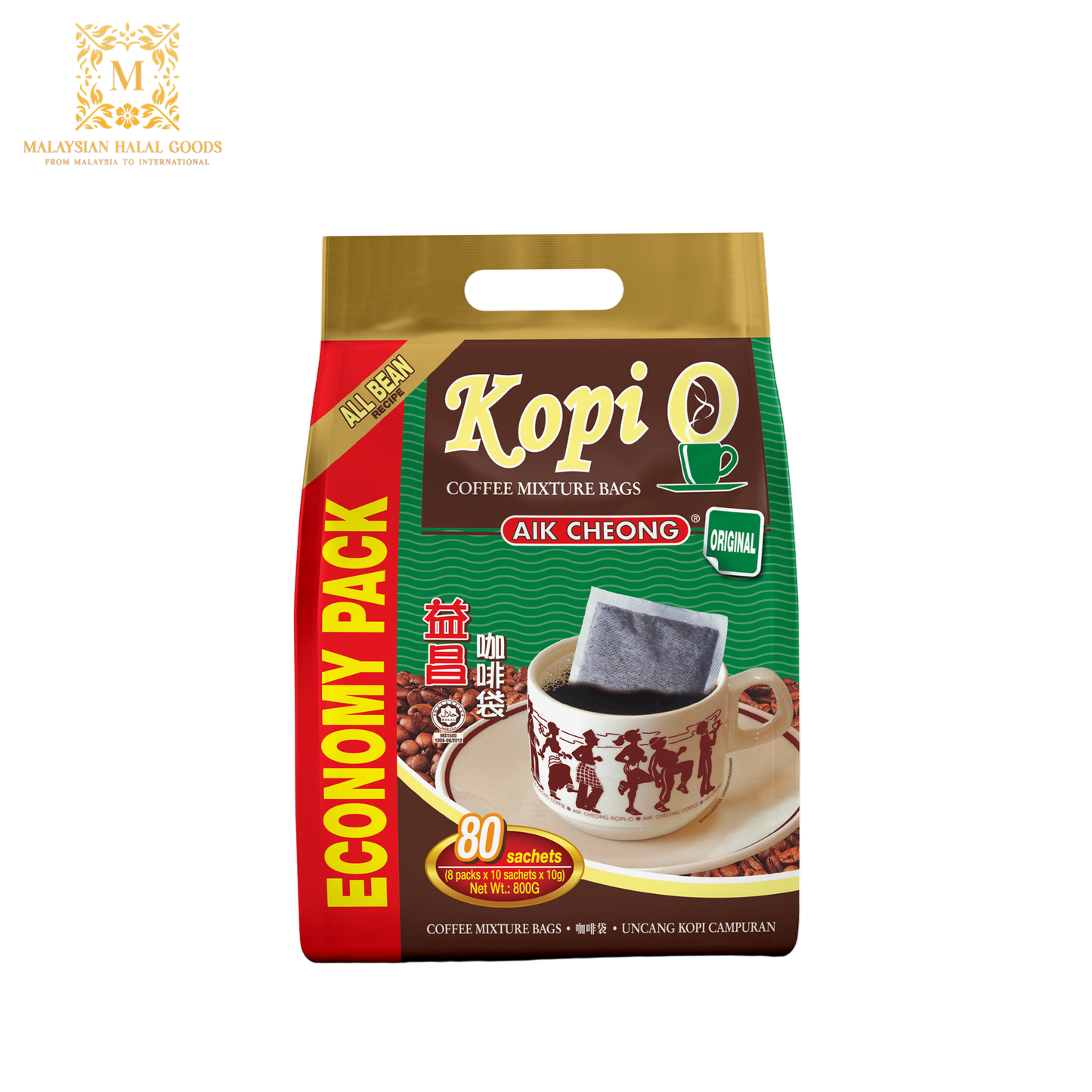 AIK CHEONG Kopi O Bag Original 800g (10g x 80's)