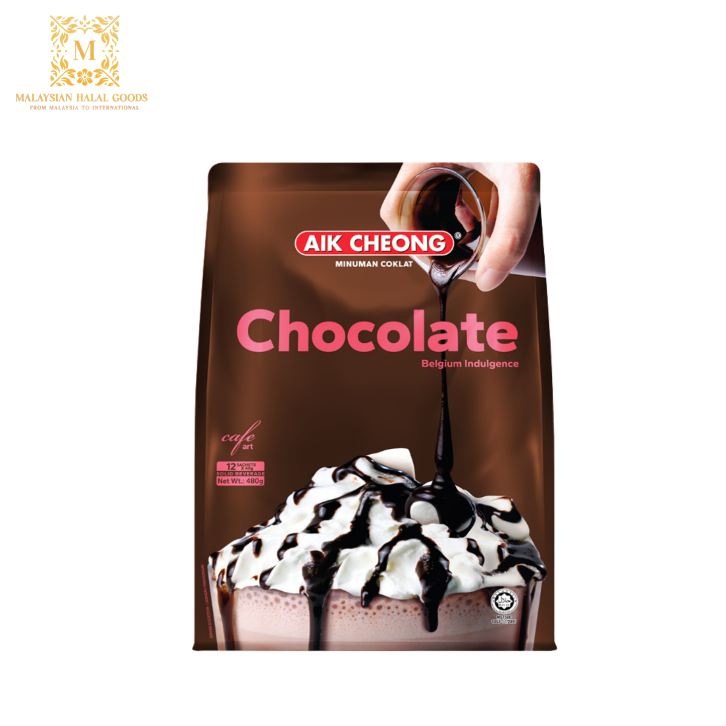 AIK CHEONG Cafe Art 3in1 Chocolate 480g (40g x 12's)