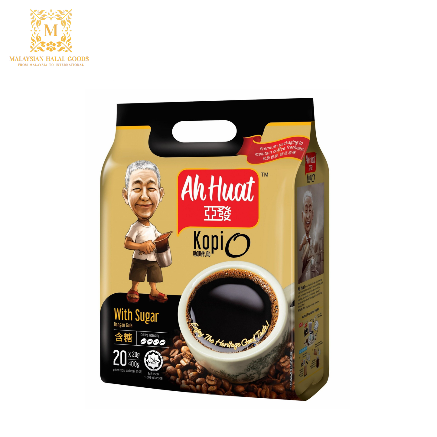 AH HUAT Kopi O With Sugar 400g (20g x 20's)