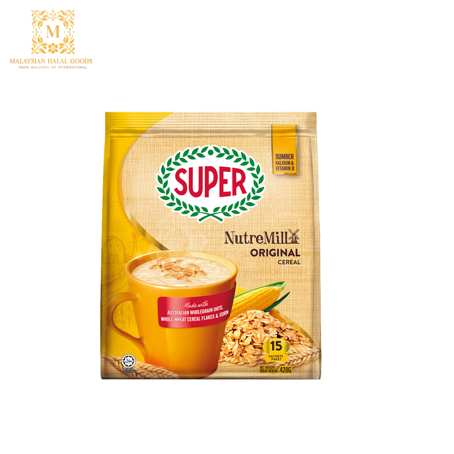 SUPER NUTREMILL Original Cereal 420g (15 Sachets)