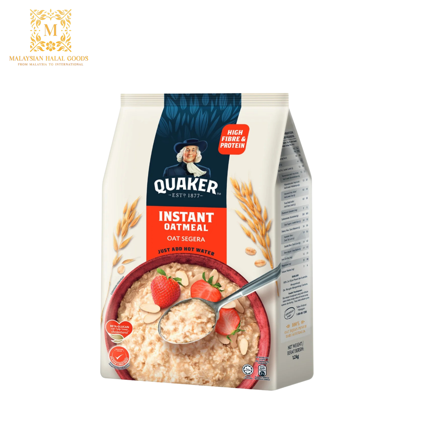 QUAKER Instant Oatmeal Softpack 1.2kg