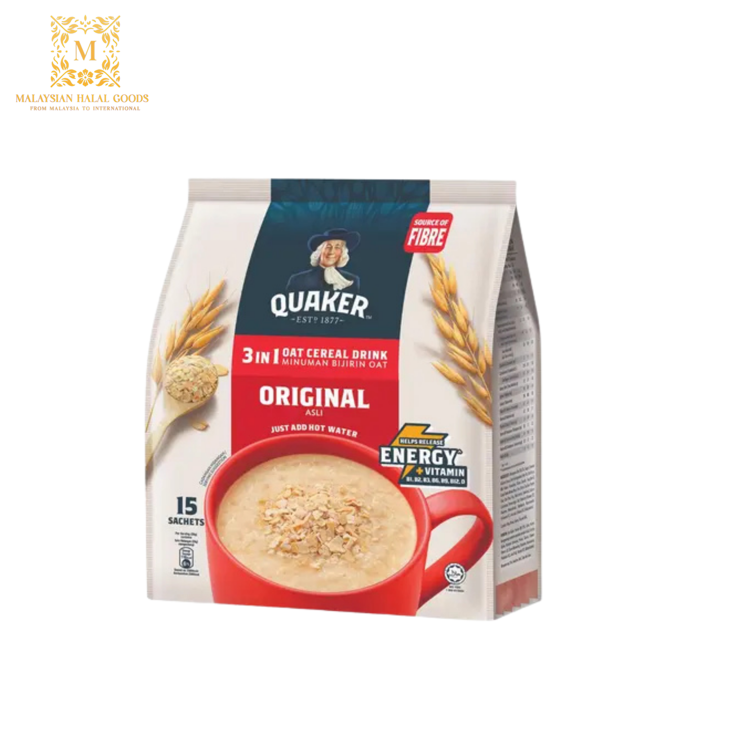 QUAKER 3in1 Oat Cereal Drink Original 420g (15's x 28g)