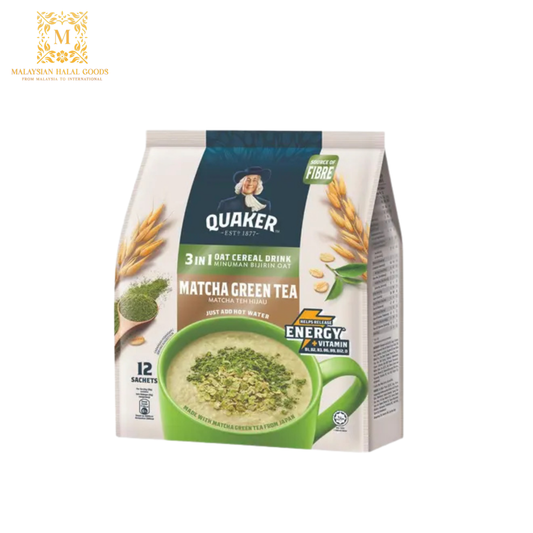 QUAKER 3in1 Oat Cereal Drink Matcha Green Tea 336g (12's x 28g)