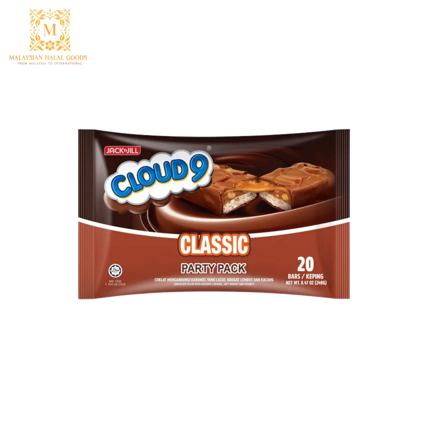 J&J CLOUD 9 Chocolate Classic Party Pack 20 Bars