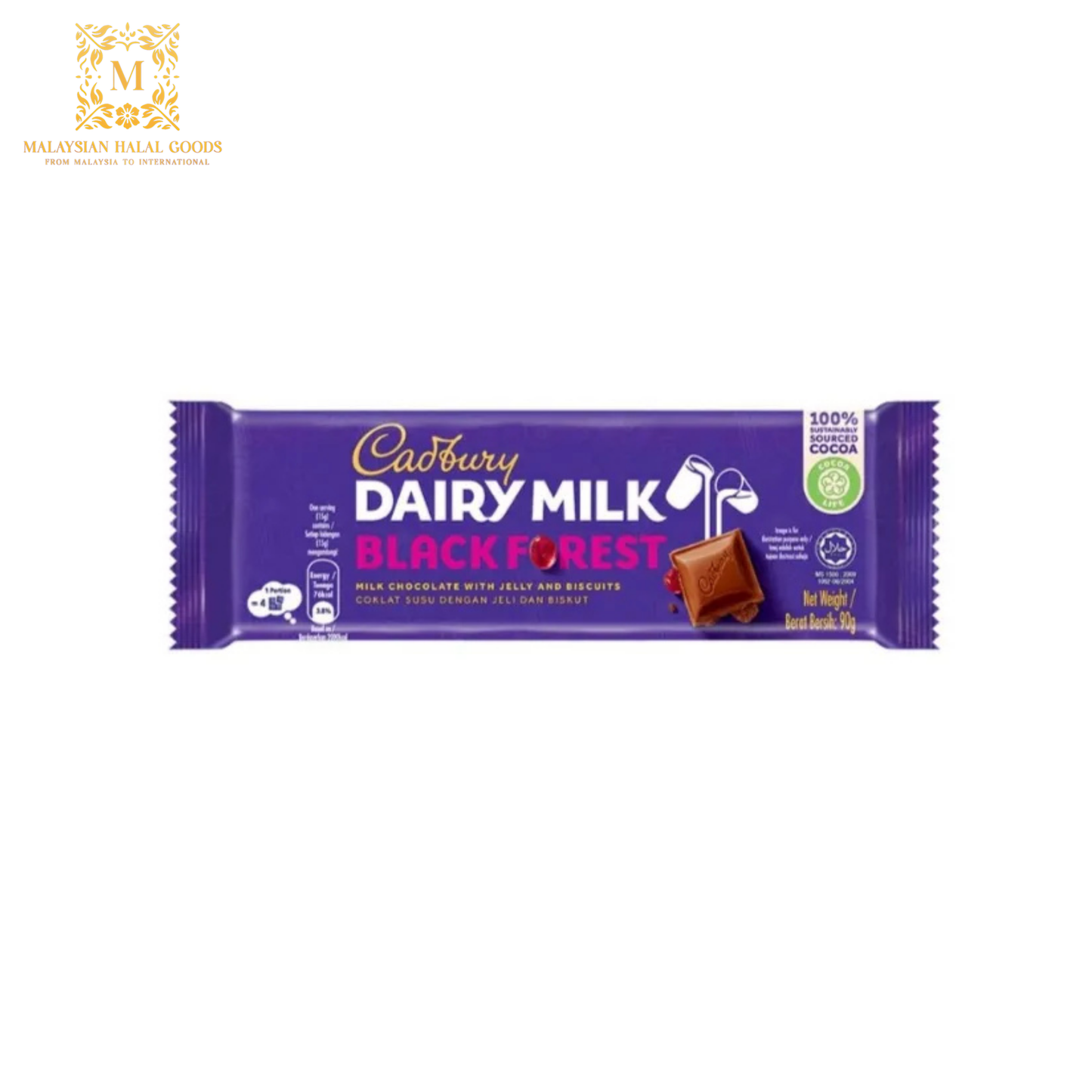 CADBURY Dairy Milk Chocolate Black Forest 90g