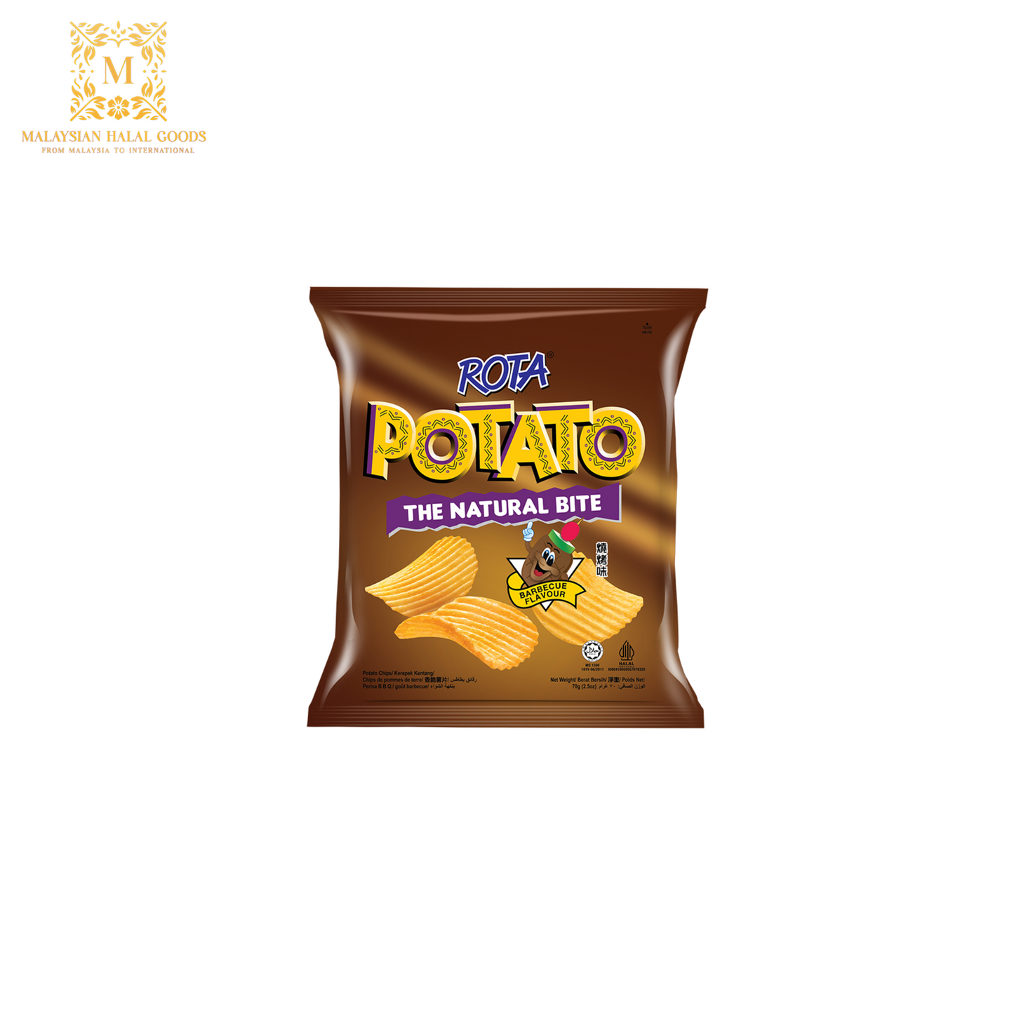 ORIENTAL Rota Potato Chips BBQ 70g