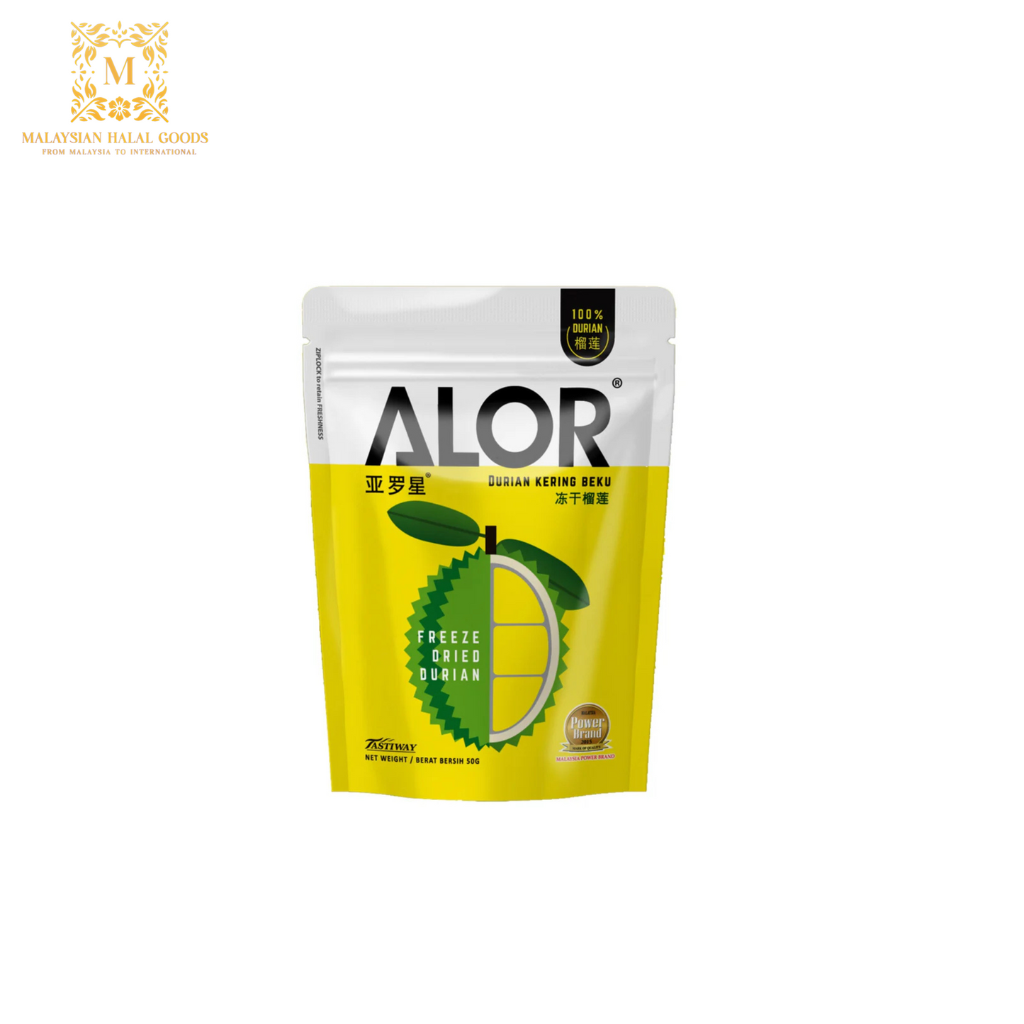 ALOR Freeze Dried Durian 50g